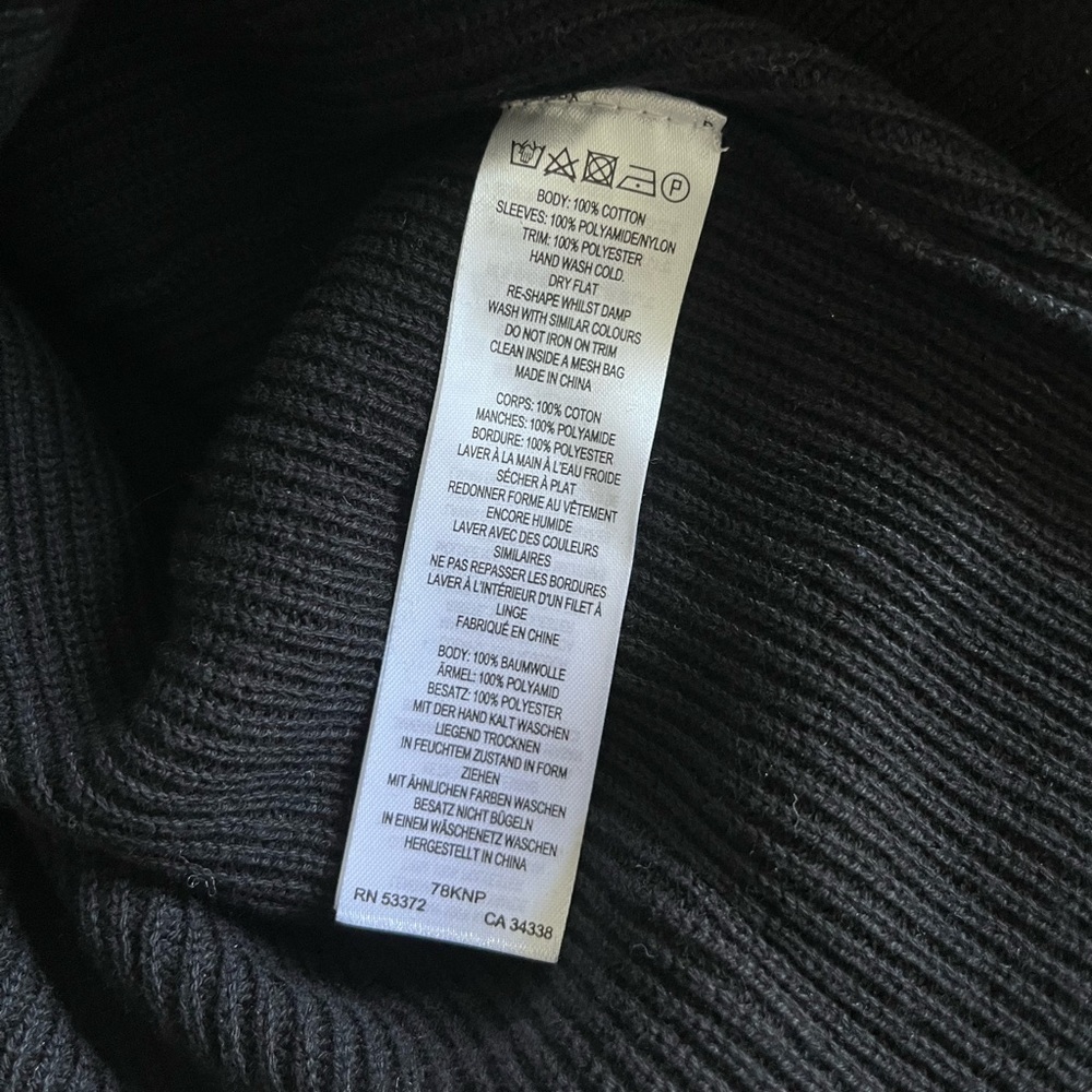 French Connection Black Lace Knit Sweater V-Neck XS - Picture 8 of 9
